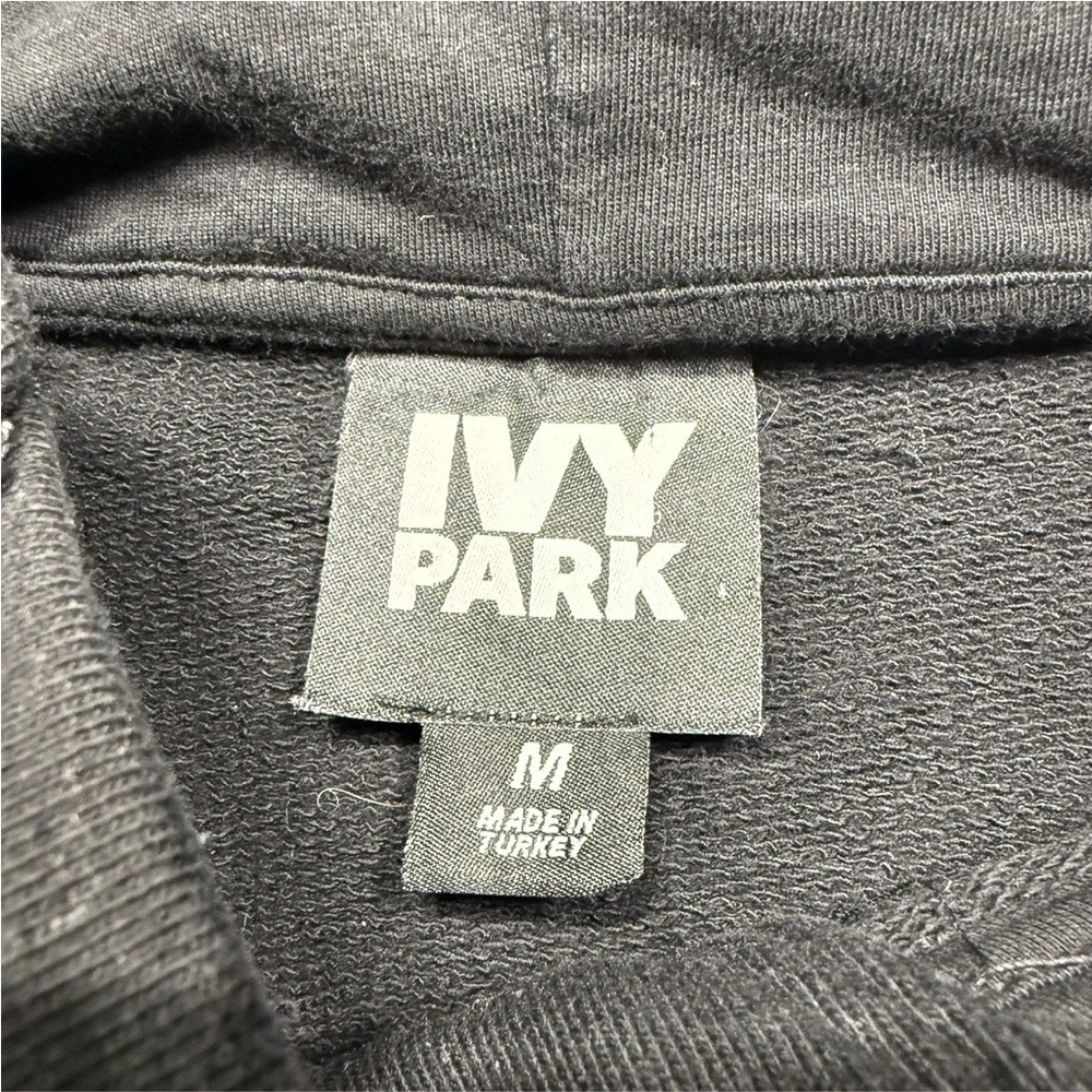 IVY PARK Black Hoodie with White Sleeve Accents size M - Picture 6 of 6